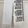 White Flower Printed Shawl