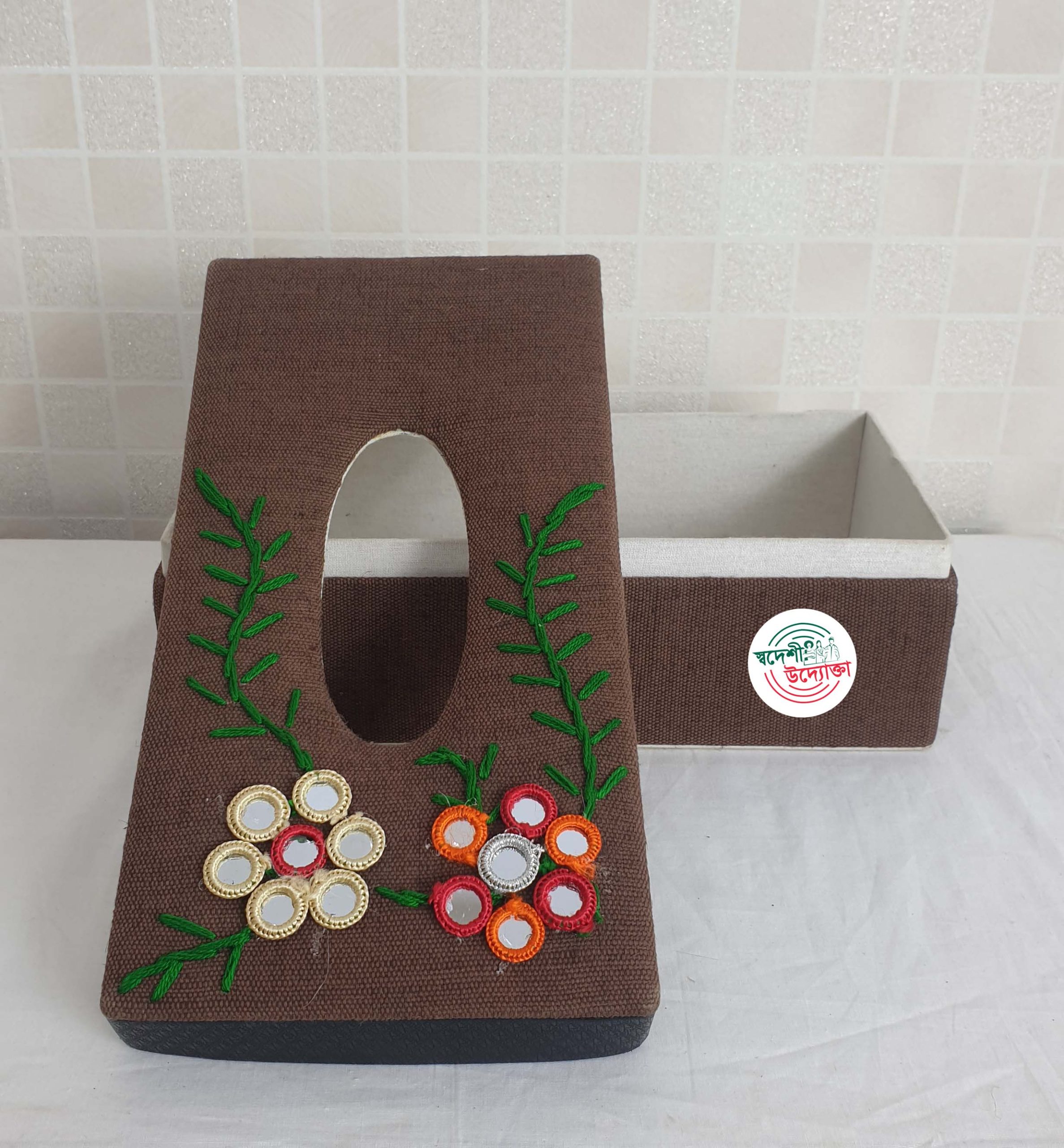 Jute Design Tissue Box