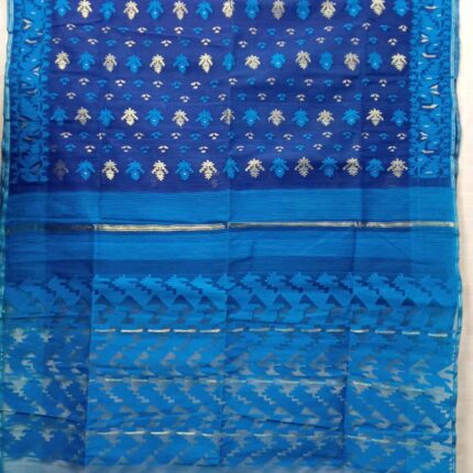 Traditional Blue Jamdani Saree