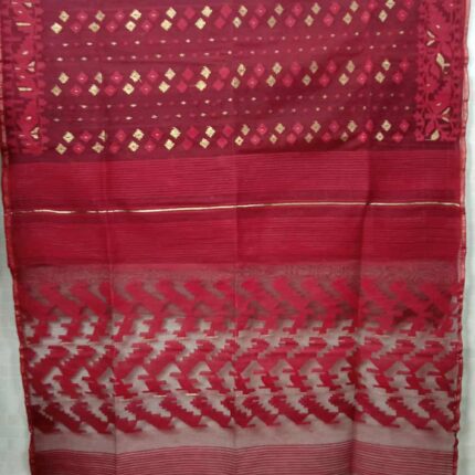 Brown Traditional Jamdani Saree